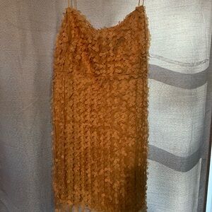 Anthropologie Peach Mini Dress